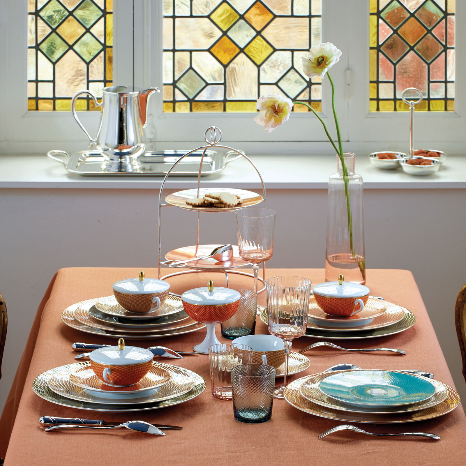 Plates stand 2 tiers image number null