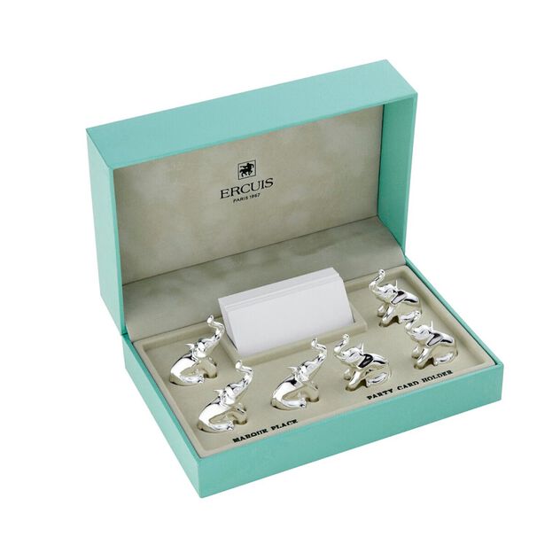 Set of 6 place  card holder elephant image number 2